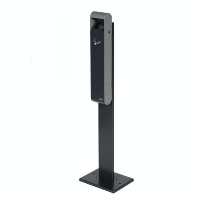 Post for slim wall-mounted ashtrays